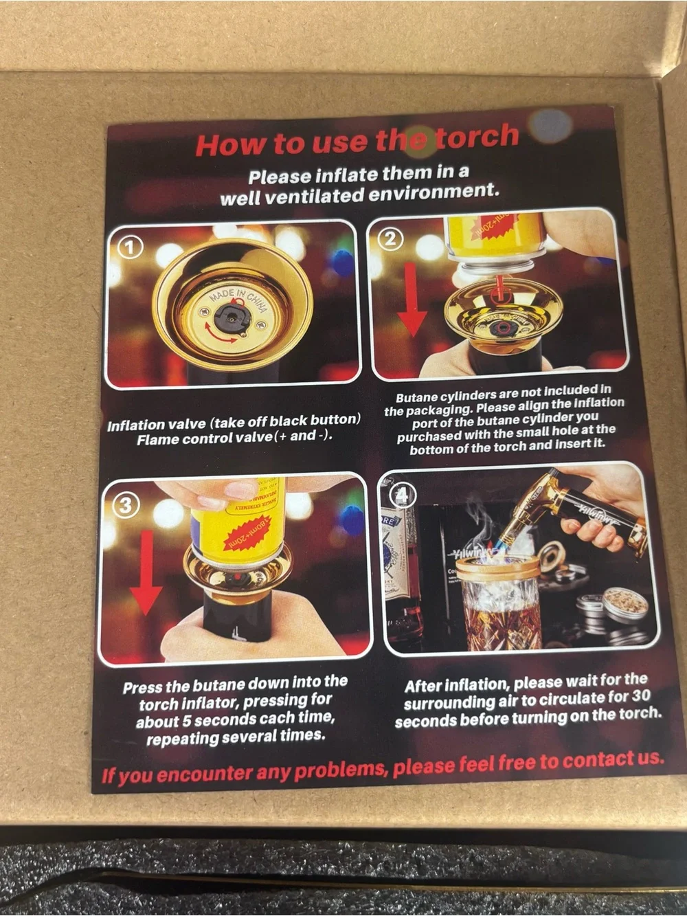 Cocktail Smoker Kit w Torch 6 Wood Chip Flavors Whiskey Bourbon Old Fashioned